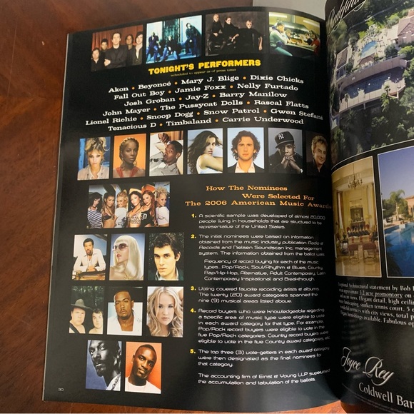 2006 American Music Awards Program.  34th Annual Production - Picture 3 of 4